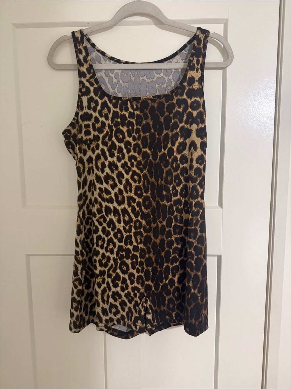 Leopard Print Sleeveless Romper